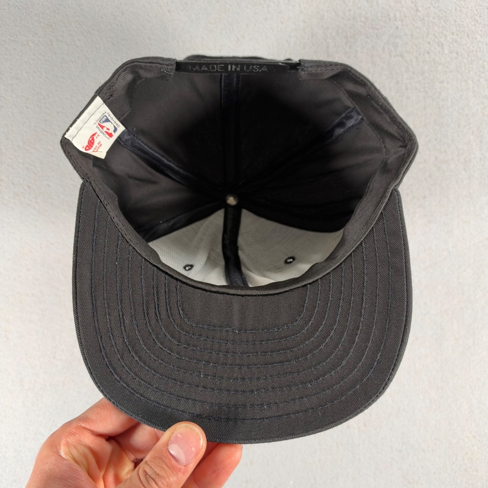 Miami Heat AJD 1990s Vintage NBA Snapback Hat Black Made in USA - Picture 5 of 8